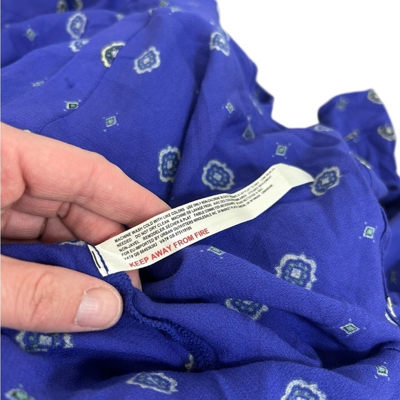 Free People Intimately Women's Sleep Shirt Boxy Blue Button Up Blouse S $78 NWT - Picture 5 of 11